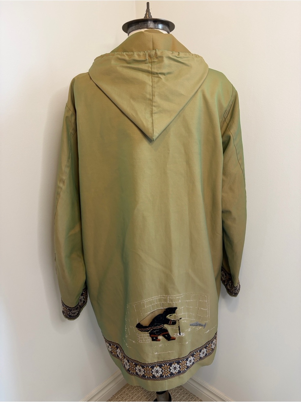 Vintage Inuit Story Parka Shell Green ONE SIZE - Picture 8 of 16